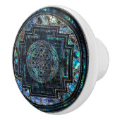 Sri Lanka, Sri Lanka, Sri Lanka, Abalone Shell en Keramische Knop (Rechts)