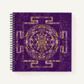 Sri Lanka, Sri Lanka, Sri Lanka, Amethyst en goud Notitieboek (Voorkant)