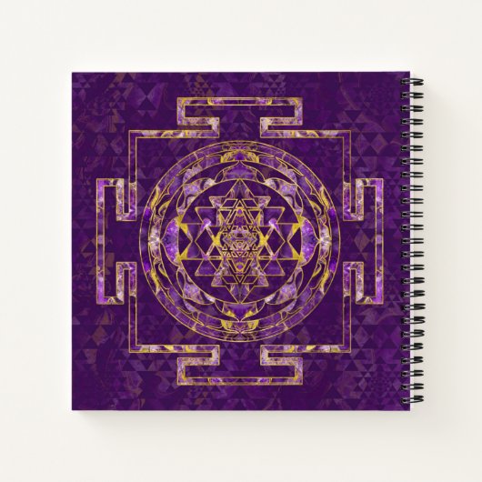 Sri Lanka, Sri Lanka, Sri Lanka, Amethyst en goud Notitieboek (Achterkant)