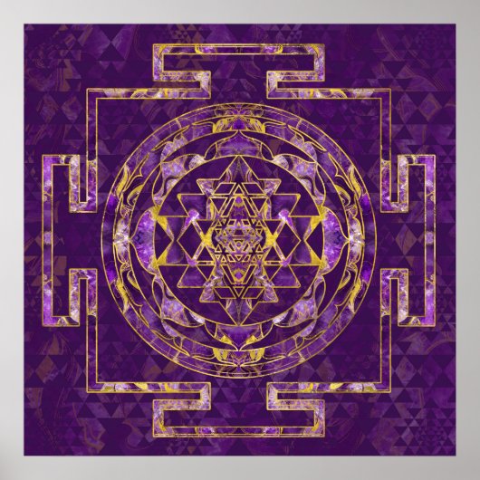 Sri Lanka, Sri Lanka, Sri Lanka, Amethyst en goud Poster (Voorkant)
