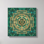 Sri Lanka/Sri Lanka/Sri Lanka Malachite en goud Canvas Afdruk (Voorkant)