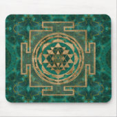 Sri Lanka/Sri Lanka/Sri Lanka Malachite en goud Muismat (Voorkant)