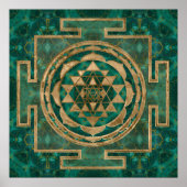 Sri Lanka/Sri Lanka/Sri Lanka Malachite en goud Poster (Voorkant)