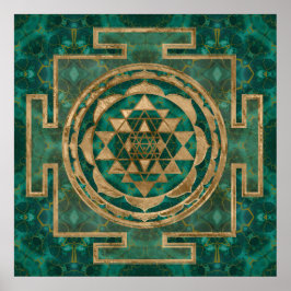 Sri Lanka/Sri Lanka/Sri Lanka Malachite en goud Poster
