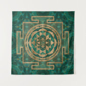 Sri Lanka/Sri Lanka/Sri Lanka Malachite en goud Wandkleed (Voorkant (horizontaal))