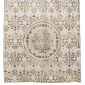 Sri Lanka, Sri Lanka, Sri Lanka, Pastel Gold Douchegordijn (Voorkant)