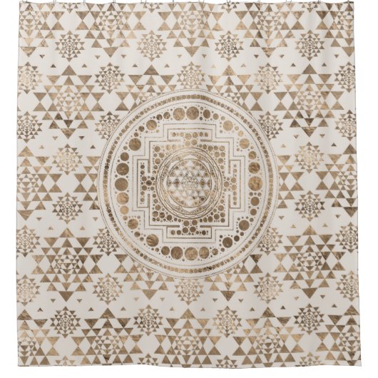 Sri Lanka, Sri Lanka, Sri Lanka, Pastel Gold Douchegordijn (Voorkant)