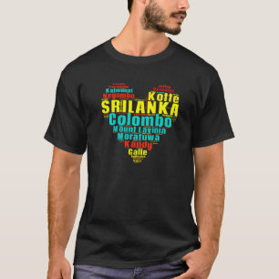 Sri Lanka Steden Hart Voor Srilankan & Fans T-shirt