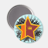 Sri Lanka Ster Magneet (Voorkant / Achterkant)