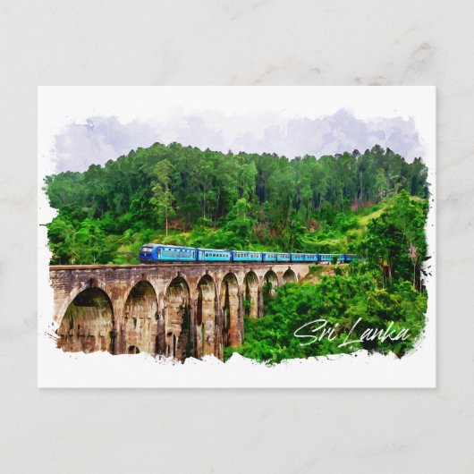 Sri Lanka Train Panorama Uitzicht Briefkaart (Voorkant)