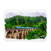 Sri Lanka Train Panorama Uitzicht Magneet (Horizontaal)