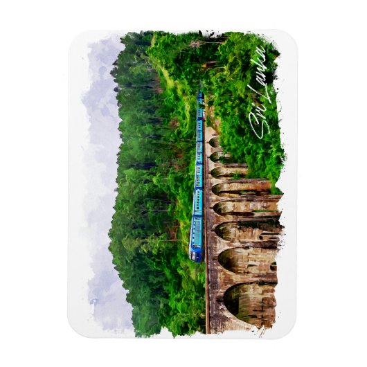 Sri Lanka Train Panorama Uitzicht Magneet (Verticaal)