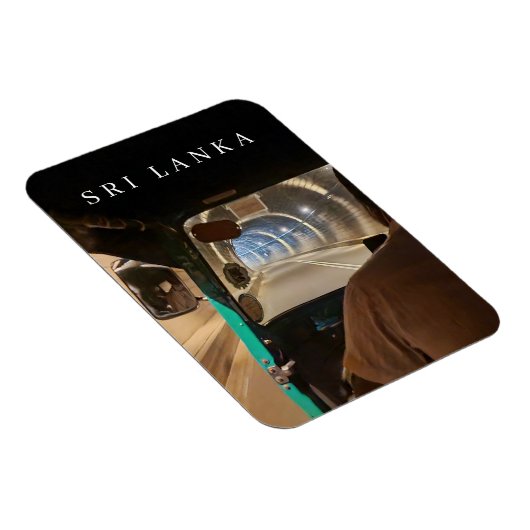 Sri Lanka tuk tuk passagier uitzicht koelkastmagne Magneet (Rechterzijde)