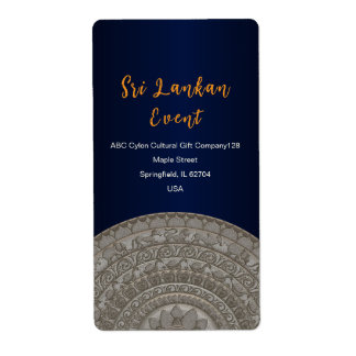 Sri Lanka uitnodiging ontwerp Etiket
