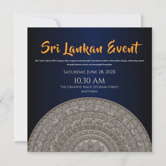 Sri Lanka uitnodigingsontwerp Save The Date (Voorkant)