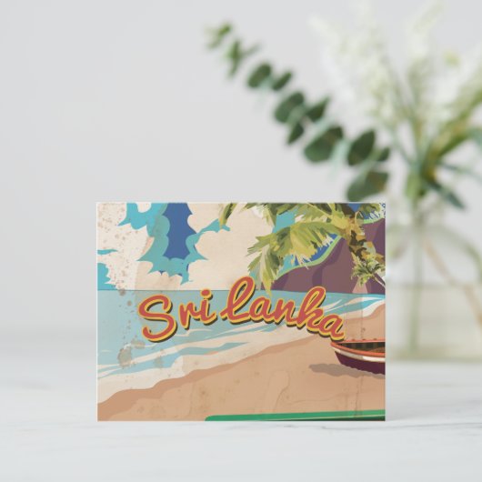 Sri Lanka  Vacation Poster Briefkaart (Staand voorkant)