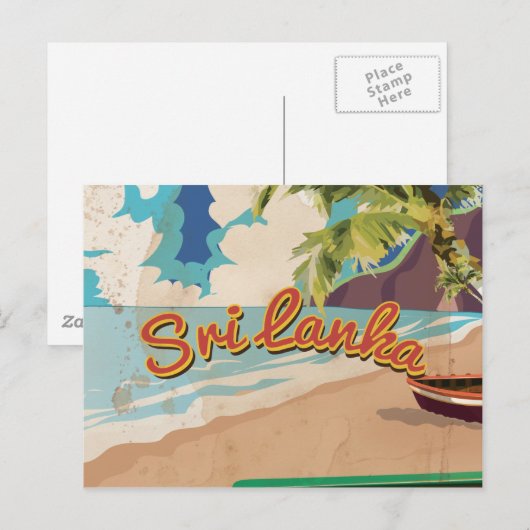 Sri Lanka  Vacation Poster Briefkaart (Voorkant / Achterkant)