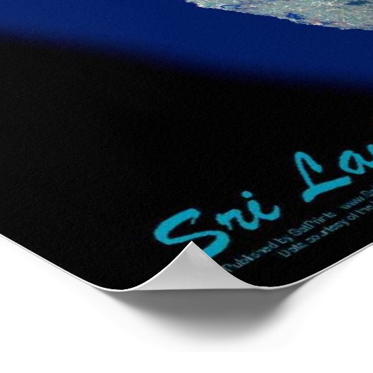 Sri Lanka van het poster van de ruimtesatellieten (Hoek)