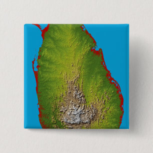 Sri Lanka Vierkante Button 5,1 Cm