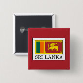 Sri Lanka Vierkante Button 5,1 Cm (Voorkant /achterkant)
