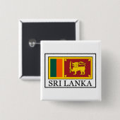 Sri Lanka Vierkante Button 5,1 Cm (Voorkant /achterkant)