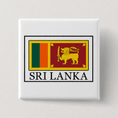 Sri Lanka Vierkante Button 5,1 Cm (Voorkant)