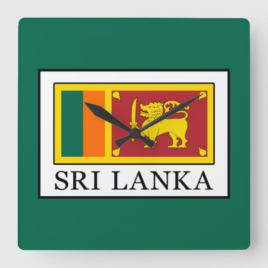 Sri Lanka Vierkante Klok (Voorkant)