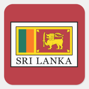 Sri Lanka Vierkante Sticker