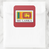 Sri Lanka Vierkante Sticker (Tas)