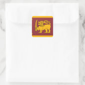 sri lanka vierkante sticker (Tas)