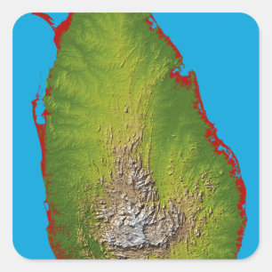 Sri Lanka Vierkante Sticker