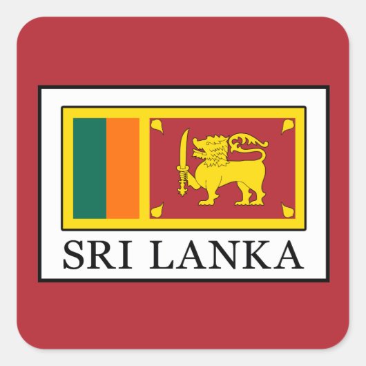 Sri Lanka Vierkante Sticker (Voorkant)