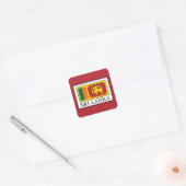 Sri Lanka Vierkante Sticker (Envelop)