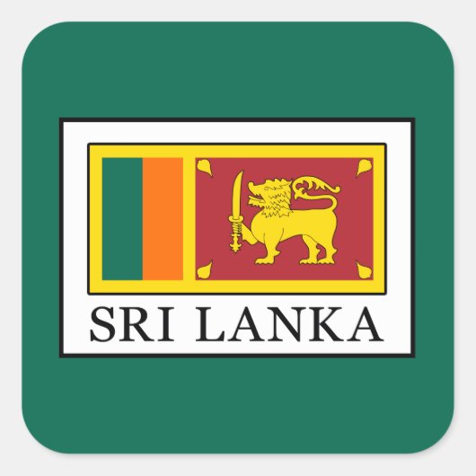 Sri Lanka Vierkante Sticker (Voorkant)