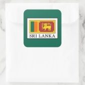 Sri Lanka Vierkante Sticker (Tas)