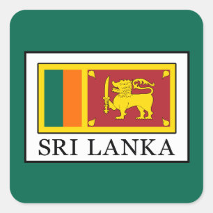 Sri Lanka Vierkante Sticker