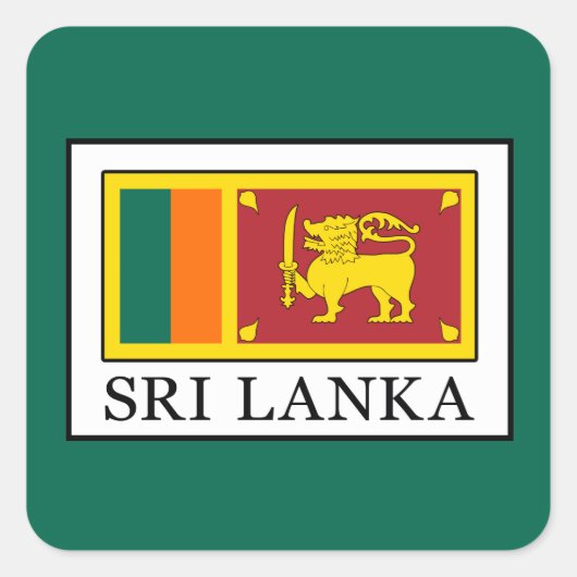 Sri Lanka Vierkante Sticker (Voorkant)