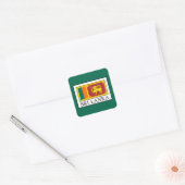 Sri Lanka Vierkante Sticker (Envelop)