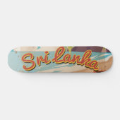 Sri Lanka Vintage Vakantie Reisposter Skateboard (Horizontaal)