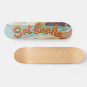 Sri Lanka Vintage Vakantie Reisposter Skateboard (Horizontaal)