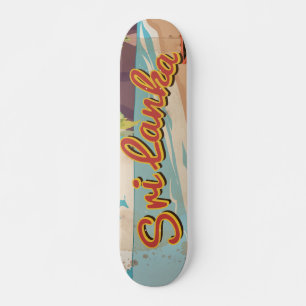 Sri Lanka Vintage Vakantie Reisposter Skateboard
