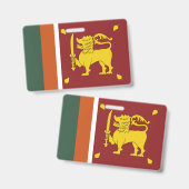 Sri Lanka-vlag Badge (Voor- en achterkant)
