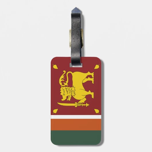 Sri Lanka-vlag Bagagelabel (Achterkant verticaal)