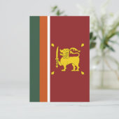 Sri Lanka vlag Bedankkaart (Staand voorkant)