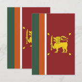 Sri Lanka vlag Bedankkaart (Voorkant / Achterkant)