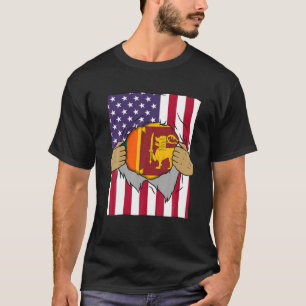Sri Lanka vlag bij mij thuis trots op Sri Lanka T-shirt