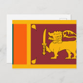 Sri Lanka vlag Briefkaart (Voorkant / Achterkant)