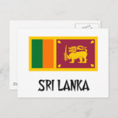 Sri Lanka vlag Briefkaart (Voorkant / Achterkant)