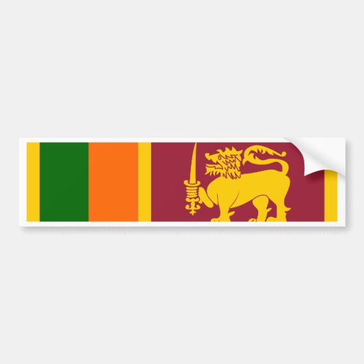 Sri Lanka vlag Bumpersticker (Voorkant)