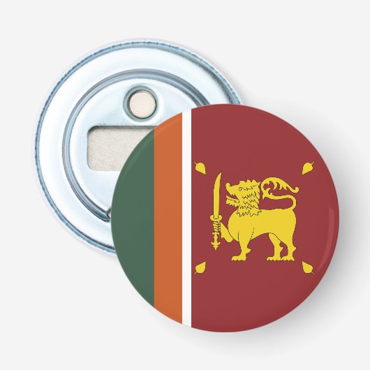 Sri Lanka vlag Button Flesopener (Voorkant)